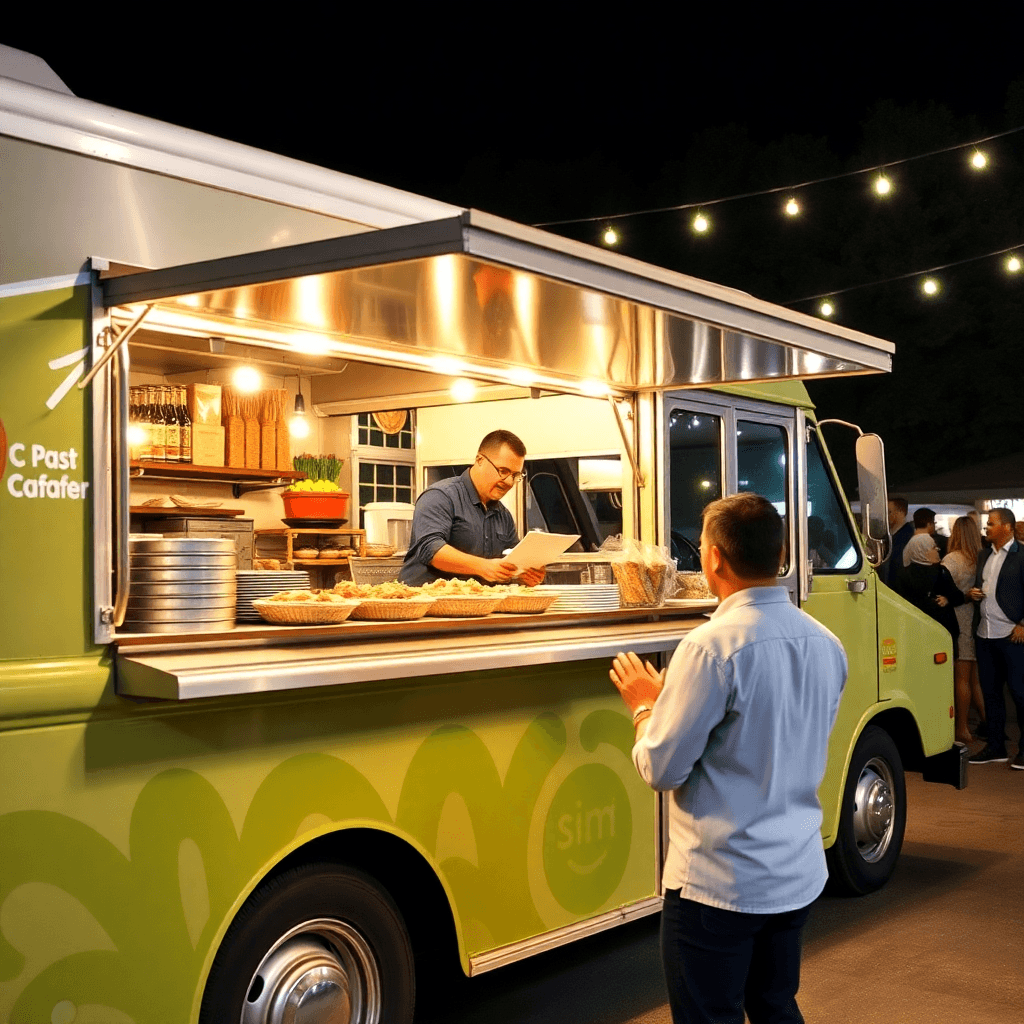 Fremgangen for foodtruck-catering